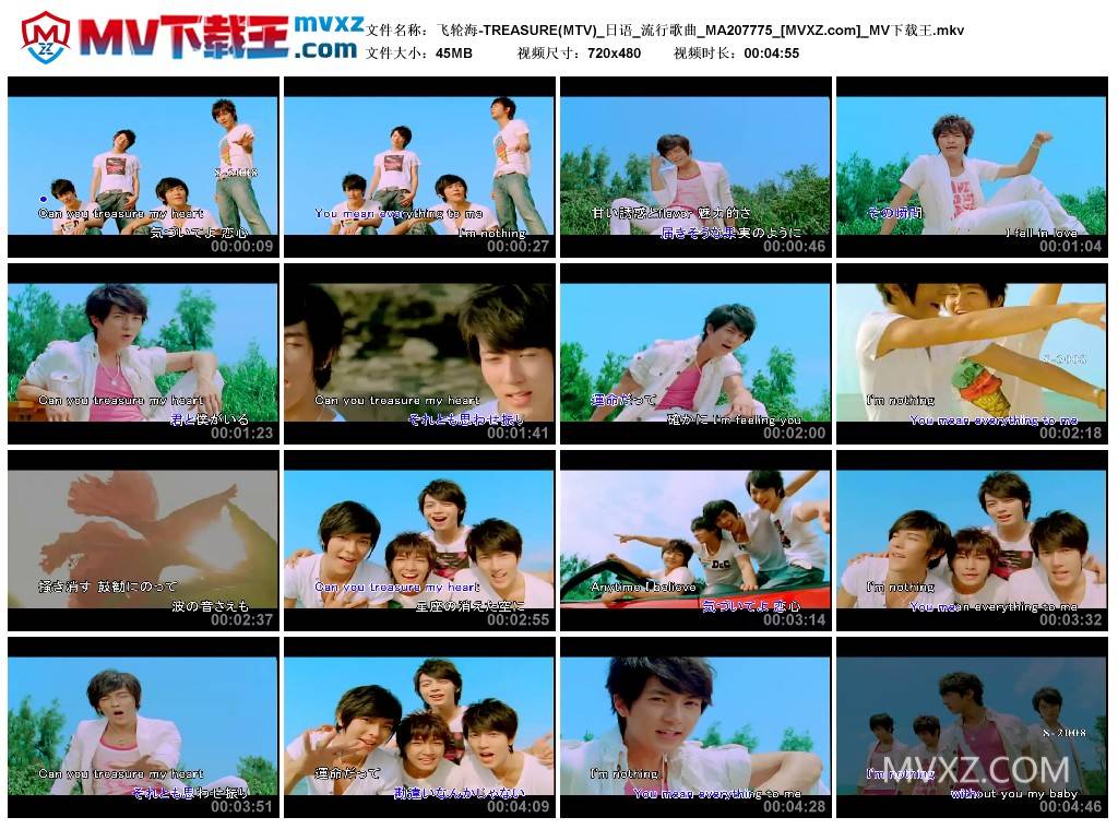 飞轮海-TREASURE(MTV)_日语_流行歌曲_MA207775